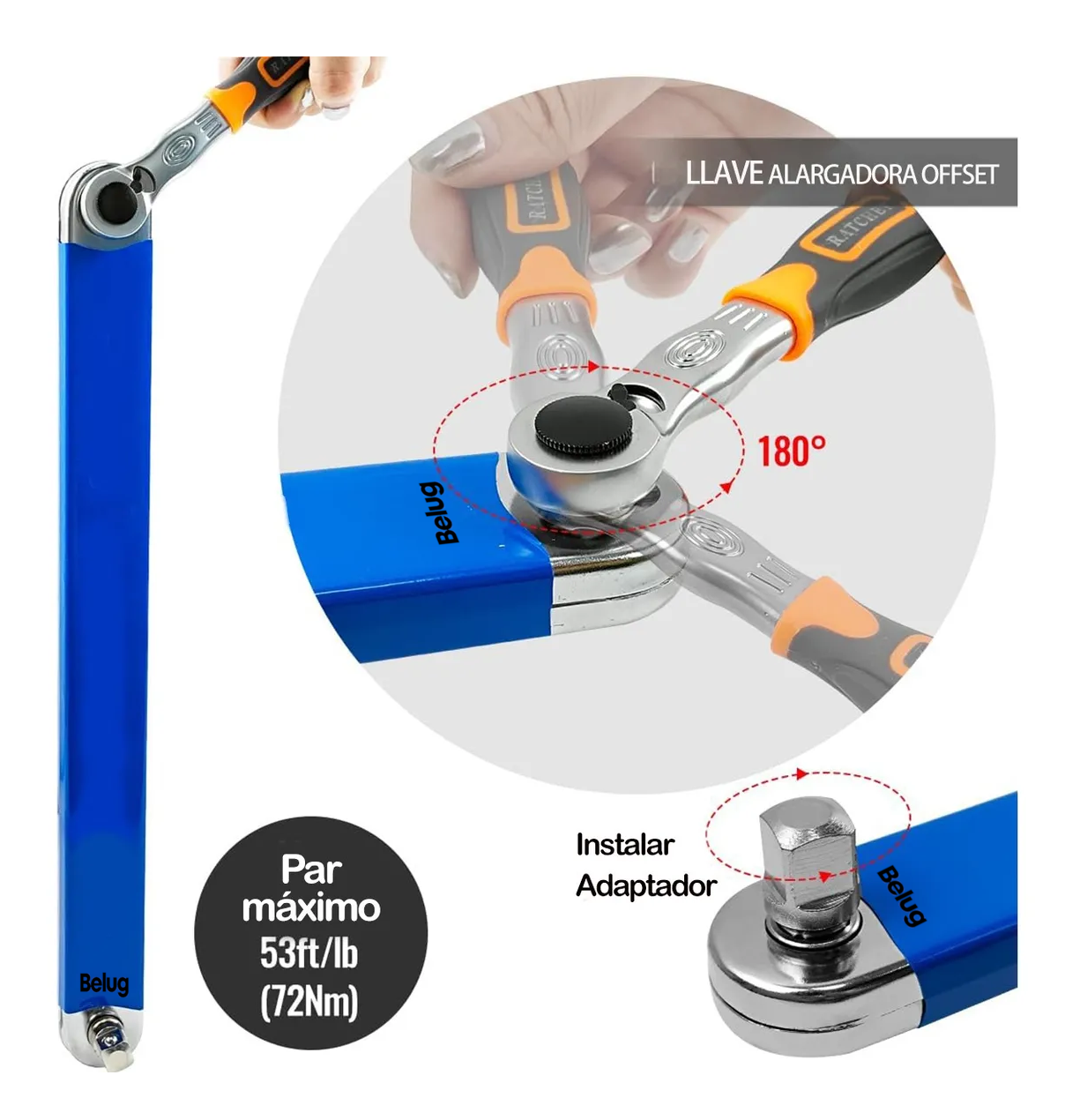 Foto 6 pulgar | Llave De Extensión Offset  Llave De Extensión Multifuncional Azul