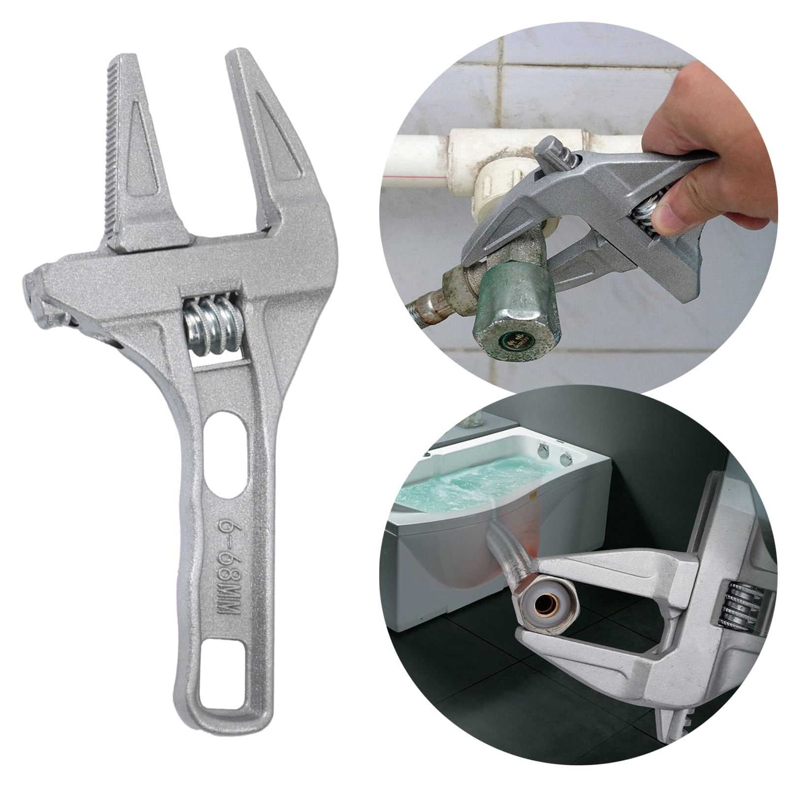 Foto 5 pulgar | Llave Ajustable Homesogood  Mango Corto  Aleación De Aluminio De 6-68 Mm - Venta Internacional.