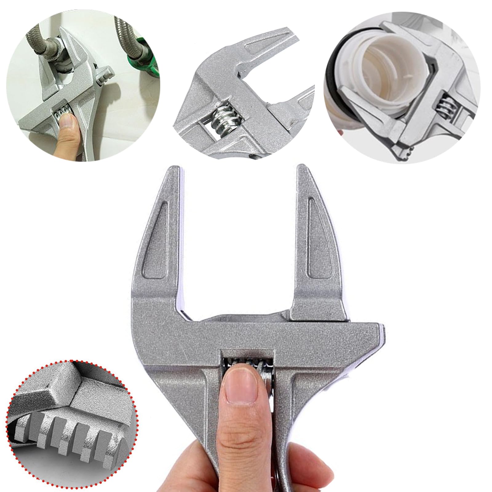 Foto 8 pulgar | Llave Ajustable Homesogood  Mango Corto  Aleación De Aluminio De 6-68 Mm - Venta Internacional.