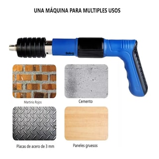 Foto 3 | Pistolas De Clavos De Acero Clavadoras Con 200 Clavos Belug Azul