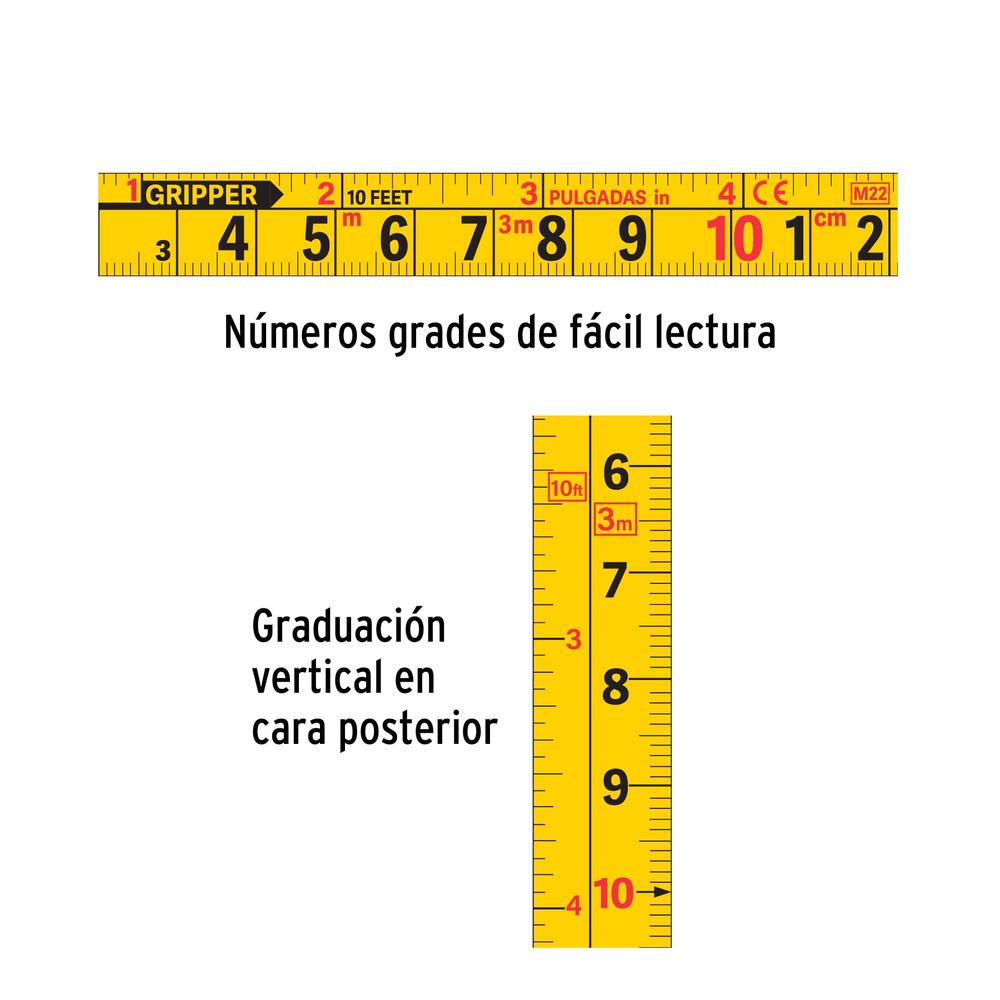 Foto 3 pulgar | Flexómetro Gripper Truper 5 m Cinta 13 Mm Display Box con 12 Piezas