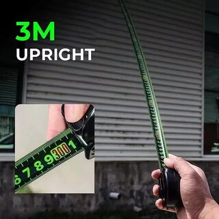 Foto 3 | Cinta Metrica Belug Flexometro Regla Retractil Fluorescente 10m Negro
