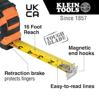 Foto 2 | Cinta Métrica Klein Tools 9225, Hoja De Nailon Resistente De 7,6 M - Venta Internacional.