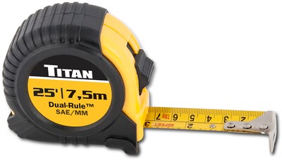 Foto 1 | Cinta Métrica Titan 10907, 7,6 M, Doble Regla, 25 Pies, Con Funda Y Candado - Venta Internacional.
