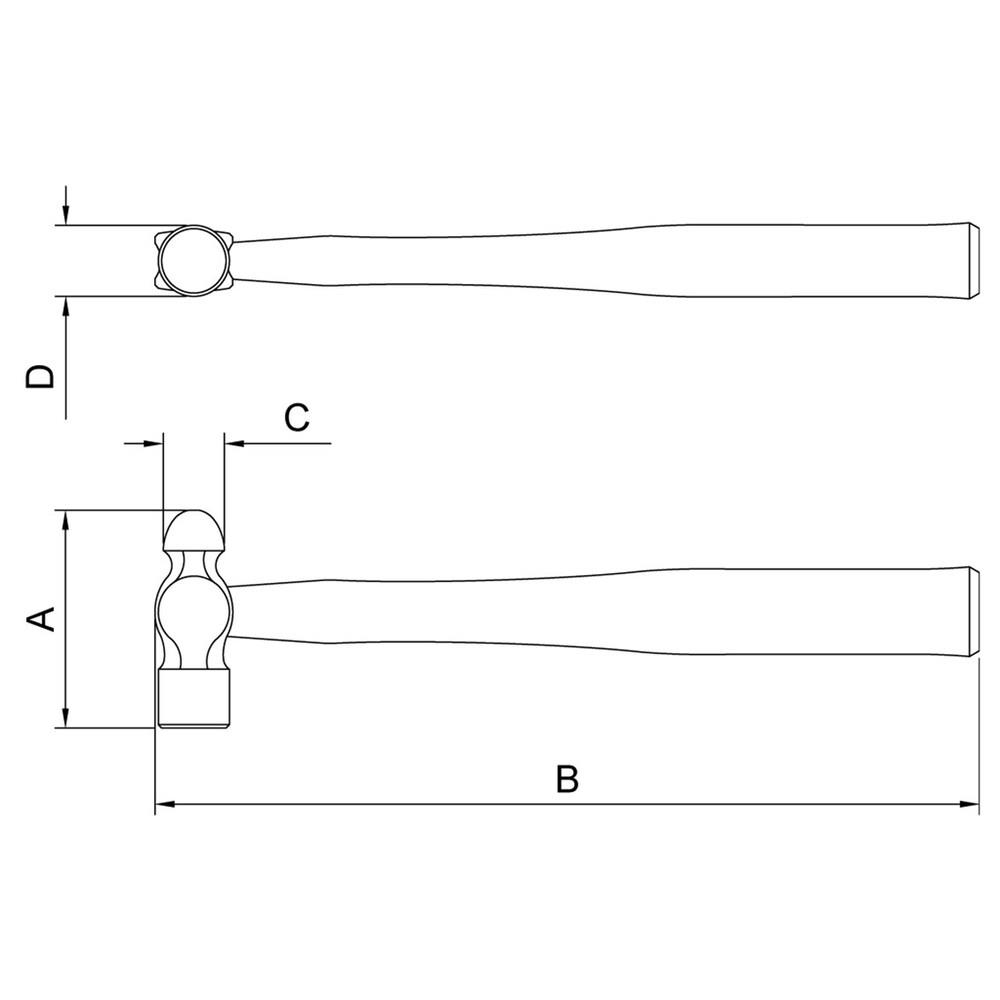 Foto 2 | Martillo de Bola Tramontina 500 G