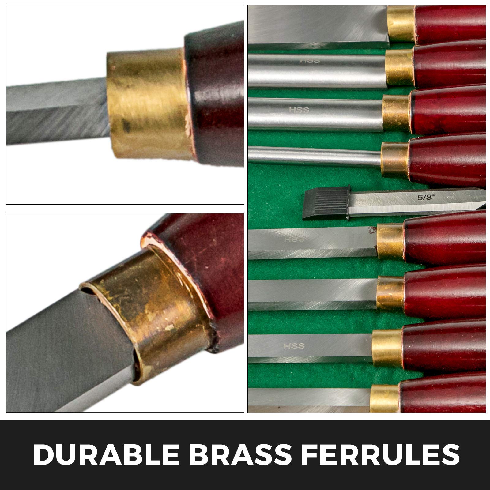 Foto 5 pulgar | Juego De Cinceles Para Tornos Para Carpintería Mophorn De 8 Piezas Con Funda De Madera - Venta Internacional.