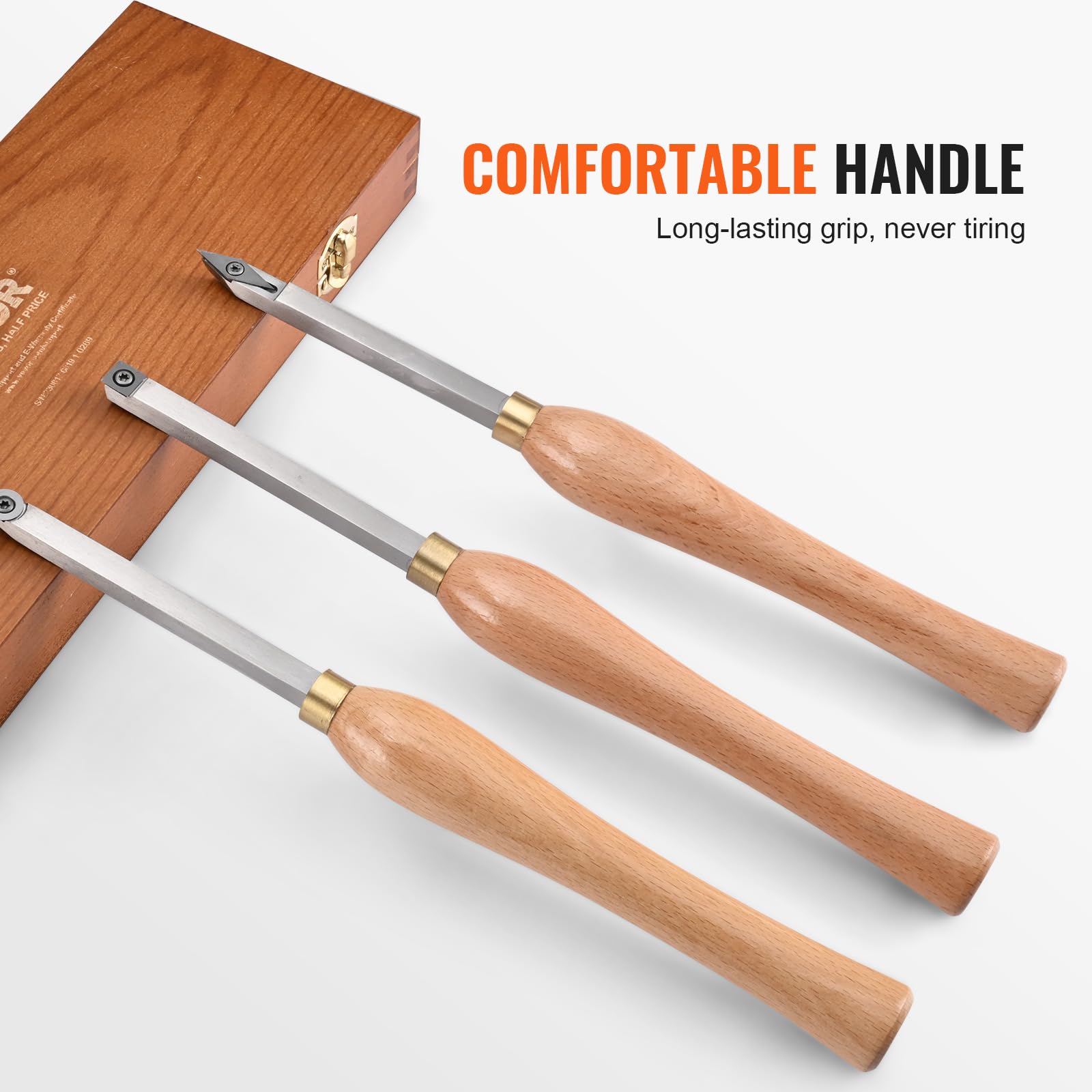 Foto 6 | Juego De Cinceles Para Tornos Para Madera Vevor, 3 Piezas, Herramientas De Torneado Para Carpintería - Venta Interna