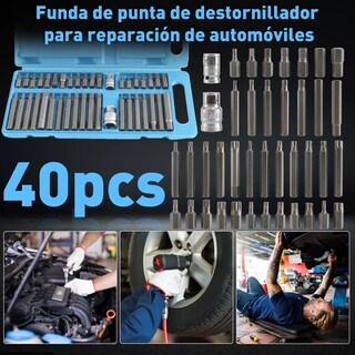 Foto 2 | Juego De Puntas Hexagonales para Matraca 40 Piezas Eo Safe Imports Esi-12371 Gris