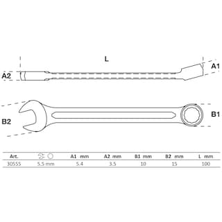 Foto 2 | Llave Combinada | 5,5 Mm | Bgs 30555