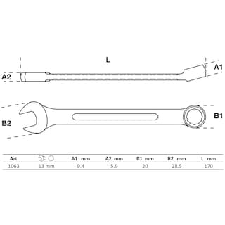 Foto 2 | Llave Combinada | 13 Mm | Bgs 1063