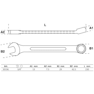 Foto 2 | Llave Combinada | 3/4'' | Bgs 30196