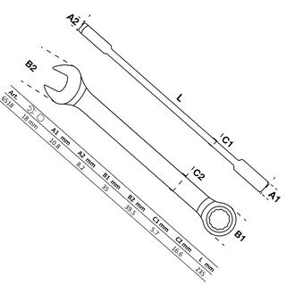 Foto 2 | Llave Combinada Con Matraca | 18 Mm | Bgs 6518