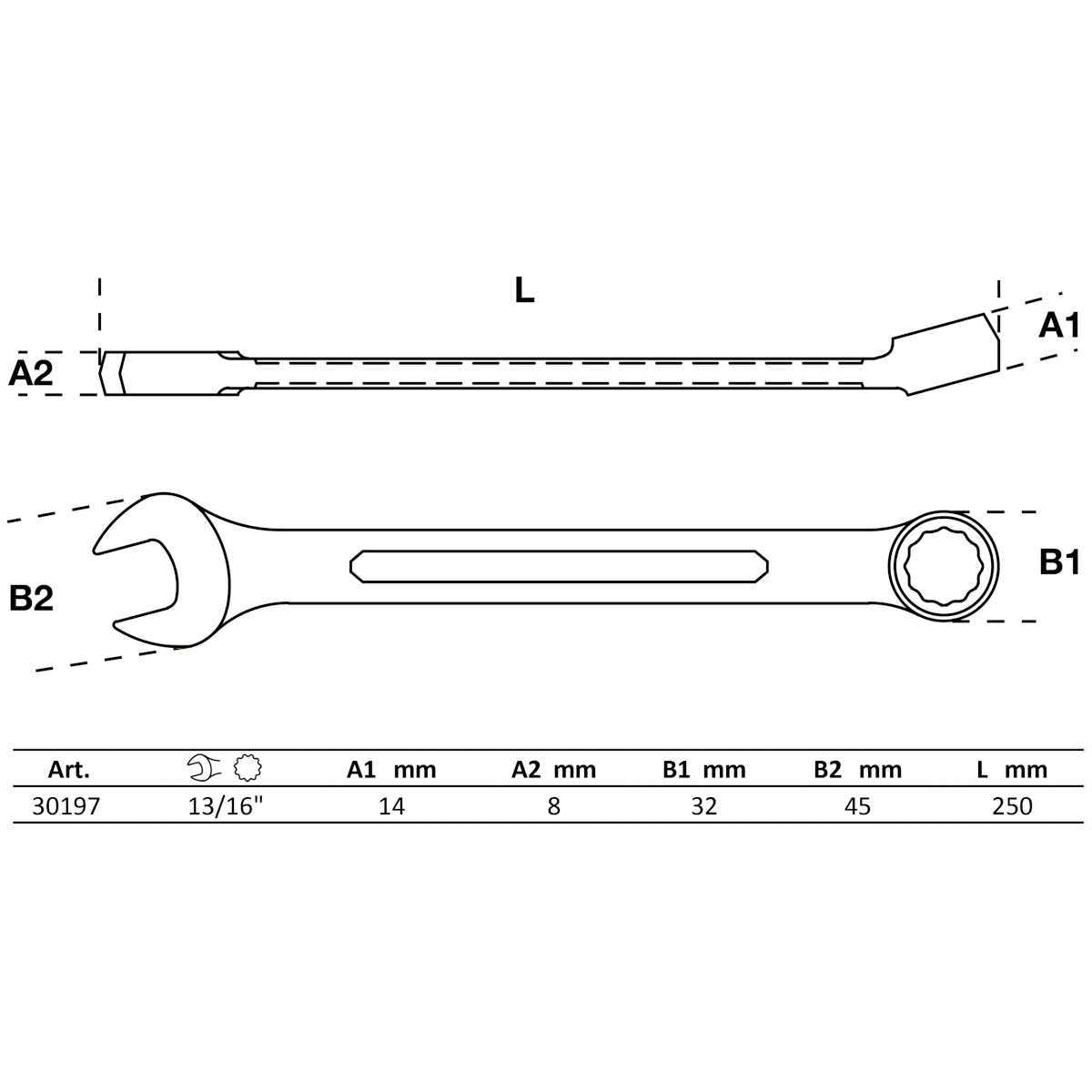 Foto 3 pulgar | Llave Combinada | 13/16'' | Bgs 30197