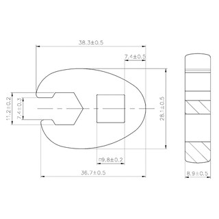 Foto 3 | Llave Abierta | Hexagonal | 3/8'' | 11 Mm | Bgs 1756-11