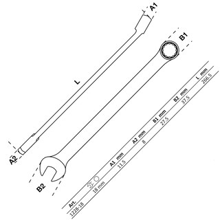 Foto 2 | Llave Combinada | Extra Larga | 18 Mm | Bgs 1228-18