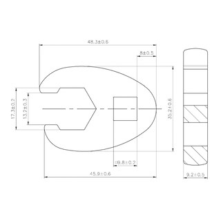 Foto 3 | Llave Abierta | Hexagonal | 3/8'' | 17 Mm | Bgs 1756-17