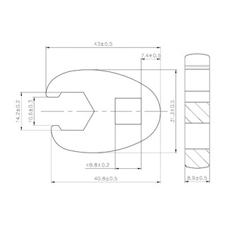 Foto 3 | Llave Abierta | Hexagonal | 3/8'' | 14 Mm | Bgs 1756-14
