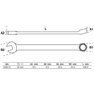 Foto 2 | Llave Combinada | Extra Larga | 15 Mm | Bgs 1228-15