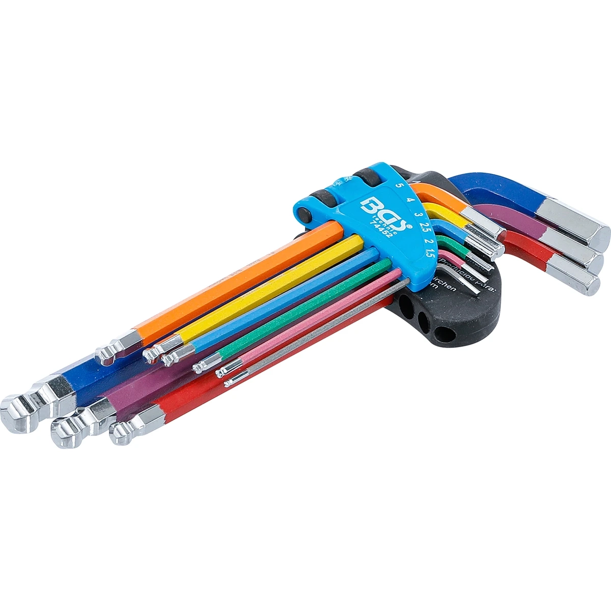 Juego De Llaves Allen Hexagono | 9 Pza 1,5-10 Mm | Bgs 74452 Color Multicolor