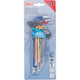 Foto 4 | Juego De Llaves Allen Hexagono | 9 Pza 1,5-10 Mm | Bgs 74452 Color Multicolor