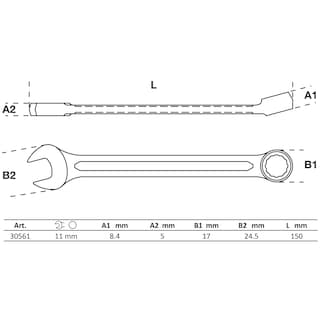 Foto 2 | Llave Combinada | 11 Mm | Bgs 30561