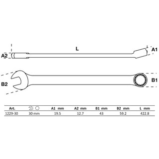 Foto 4 | Llave Combinada | Extra Larga | 30 Mm | Bgs 1229-30