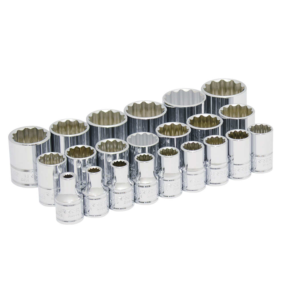 Juego De Dados Cuadro De 1/2'', 12 Puntas, En Pulgadas, 22 Piezas Urrea