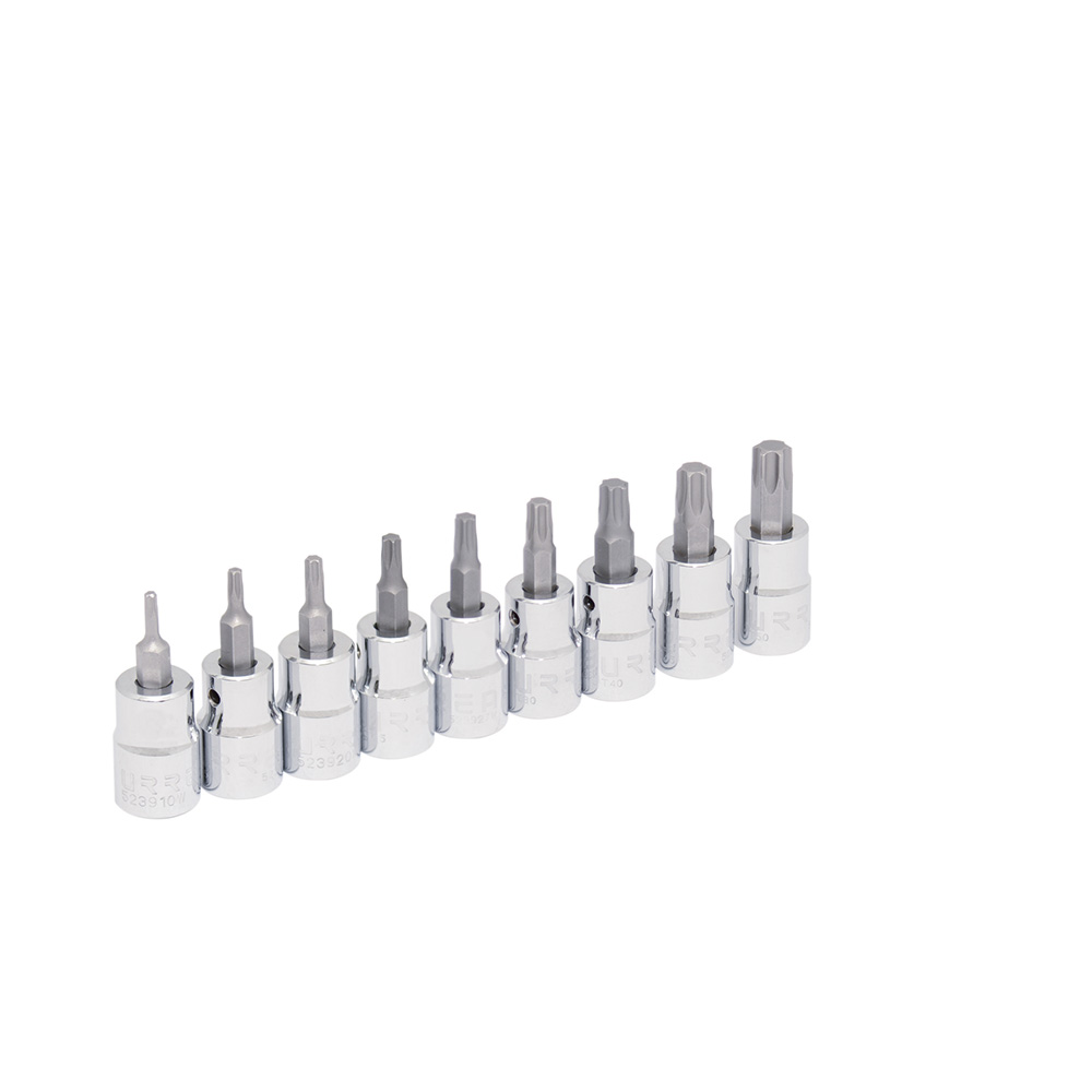 Juego De Dados Con Punta Torx Cuadro De 3/8'' En Riel, 9 Piezas Urrea