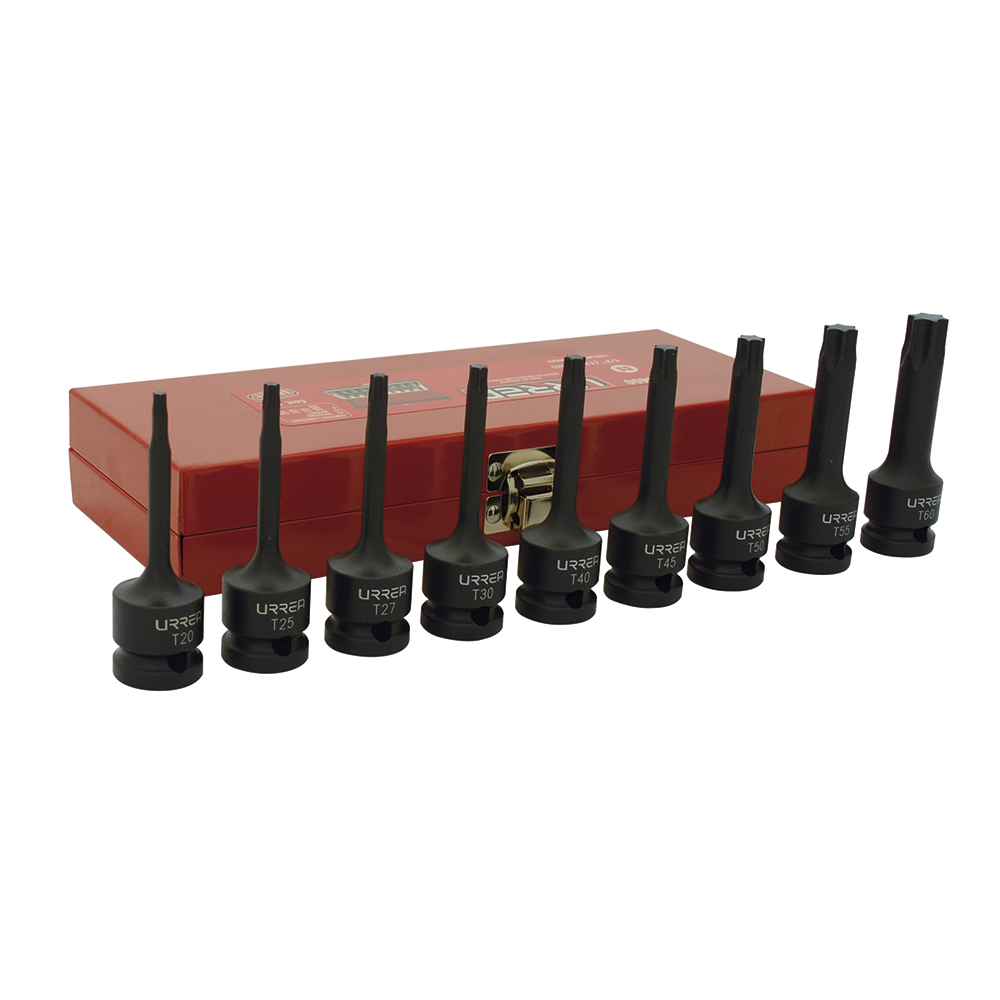 Juego De Dados De Impacto Con Punta Torx Cuadro De 1/2'', 9 Piezas Urrea