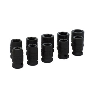Foto 1 | Juego De Dados De Impacto Cuadro De 1/2'', 6 Puntas, Métricos, 10 Piezas Urrea