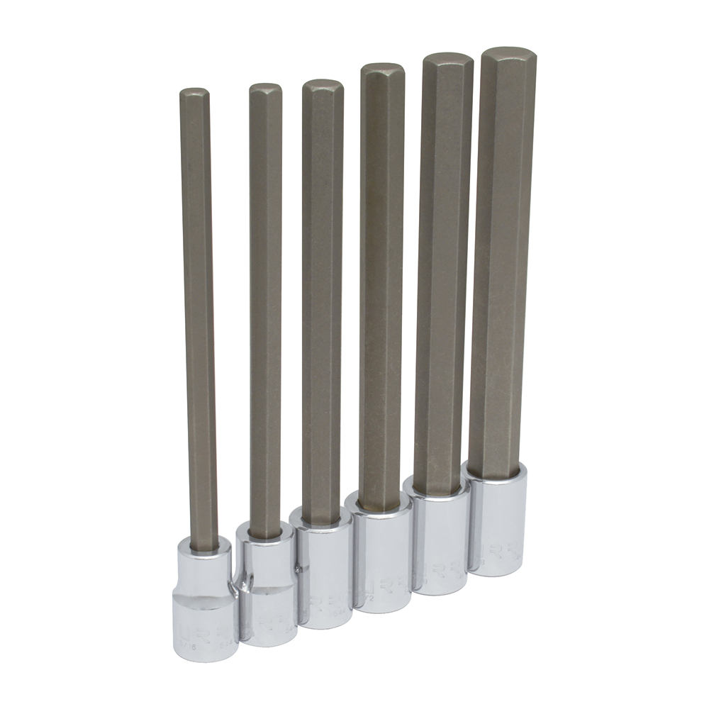 Juego De Dados Con Punta Hexagonal Extra Larga Cuadro De 1/2'', En Pulgadas, 6 Piezas Urrea