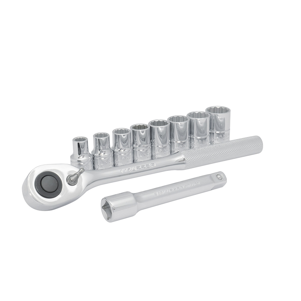 Juego De Dados Y Accesorios Cuadro De 1/2'' En Pulgadas, 10 Piezas Urrea