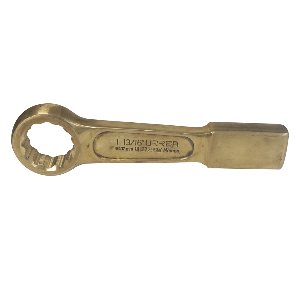 Foto 2 pulgar | Llave De Golpe Plana De Bronce-aluminio Antichispa En Pulgadas, 12 Puntas, 1-13/16'' Urrea