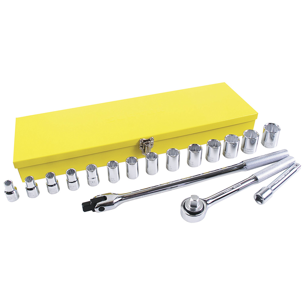 Juego De Dados Y Accesorios Cuadro De 1/2'' En Pulgadas, 17 Piezas Surtek