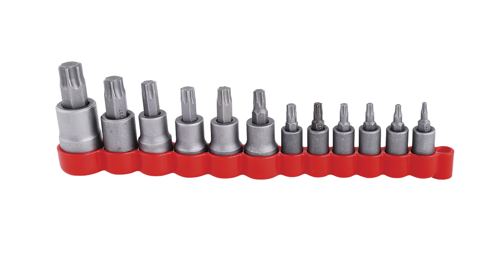 Juego De Dados Con Punta Torx Cuadro De 1/4'', 3/8'' Y 1/2'', 12 Piezas Urrea