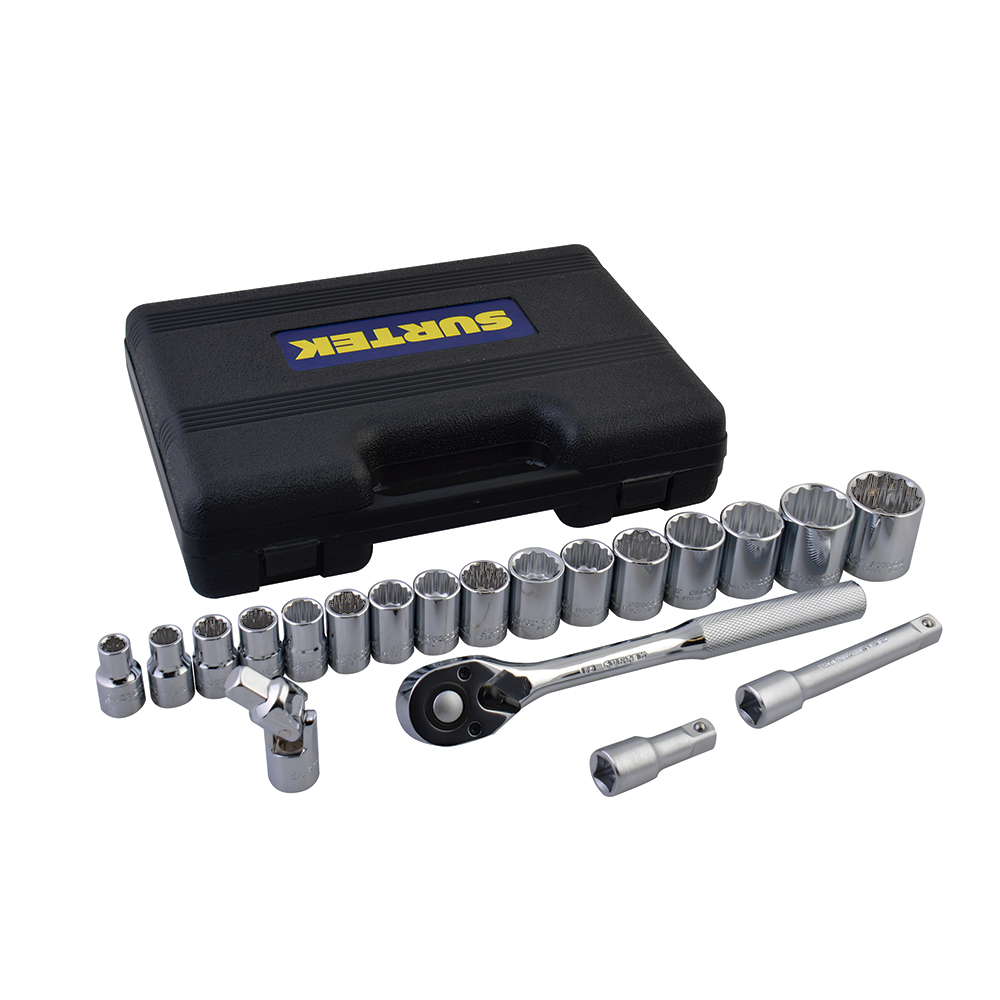 Juego De Dados Y Accesorios Cuadro De 1/2'' En Pulgadas, 20 Piezas Surtek