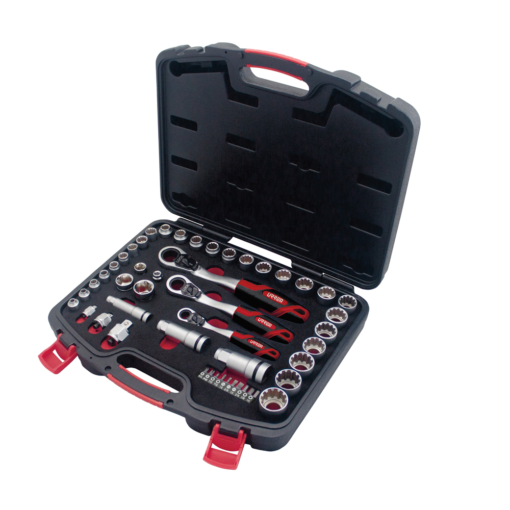 Foto 1 | Juego De Dados Y Accesorios Cuadro De 1/4'', 3/8'' Y 1/2'' Go-through Combinado, 49 Piezas Urrea