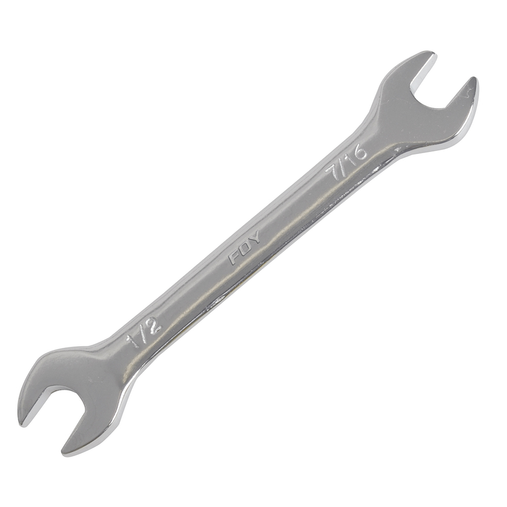 Llave Española Pulido Espejo En Pulgadas, 7/16'' X 1/2'' Foy