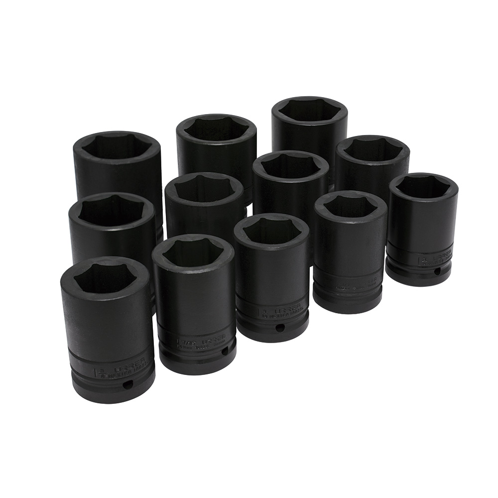 Juego De Dados Largos De Impacto Cuadro De 1'', 6 Puntas, En Pulgadas, 12 Piezas Urrea
