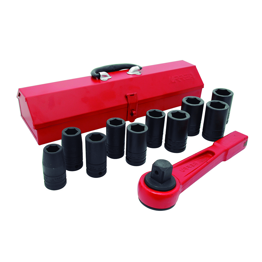 Juego De Dados Largos Y Accesorios De Impacto En Pulgadas Cuadro De 3/4'', 12 Piezas Urrea
