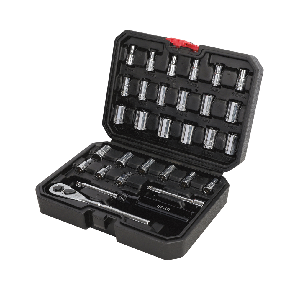 Juego De Dados Y Accesorios Cuadro De 1/4'' Combinado, 30 Piezas Urrea