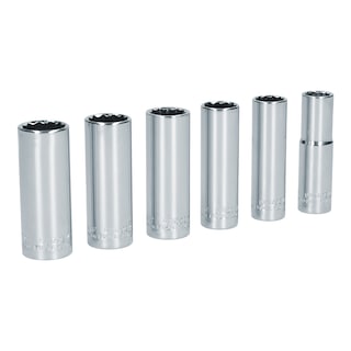 Foto 1 | Juego De Dados Largos Cuadro De 1/2'' 12 Puntas, En Pulgadas, 6 Piezas Surtek