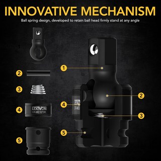 Foto 6 | Set Giratorio Impact Universal Joint Enchufes Lexivon Lx-113 - Venta Internacional.