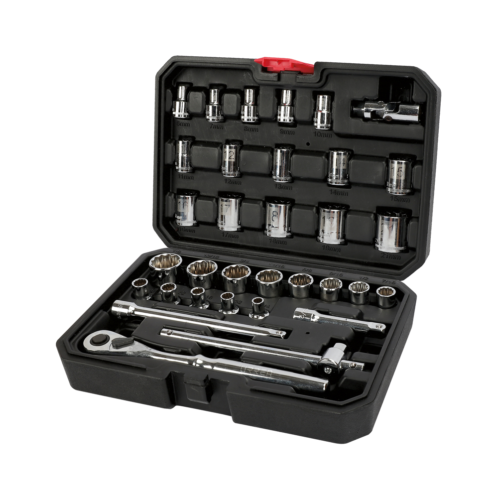 Juego De Dados Y Accesorios Cuadro De 3/8'' Combinado, 33 Piezas Urrea