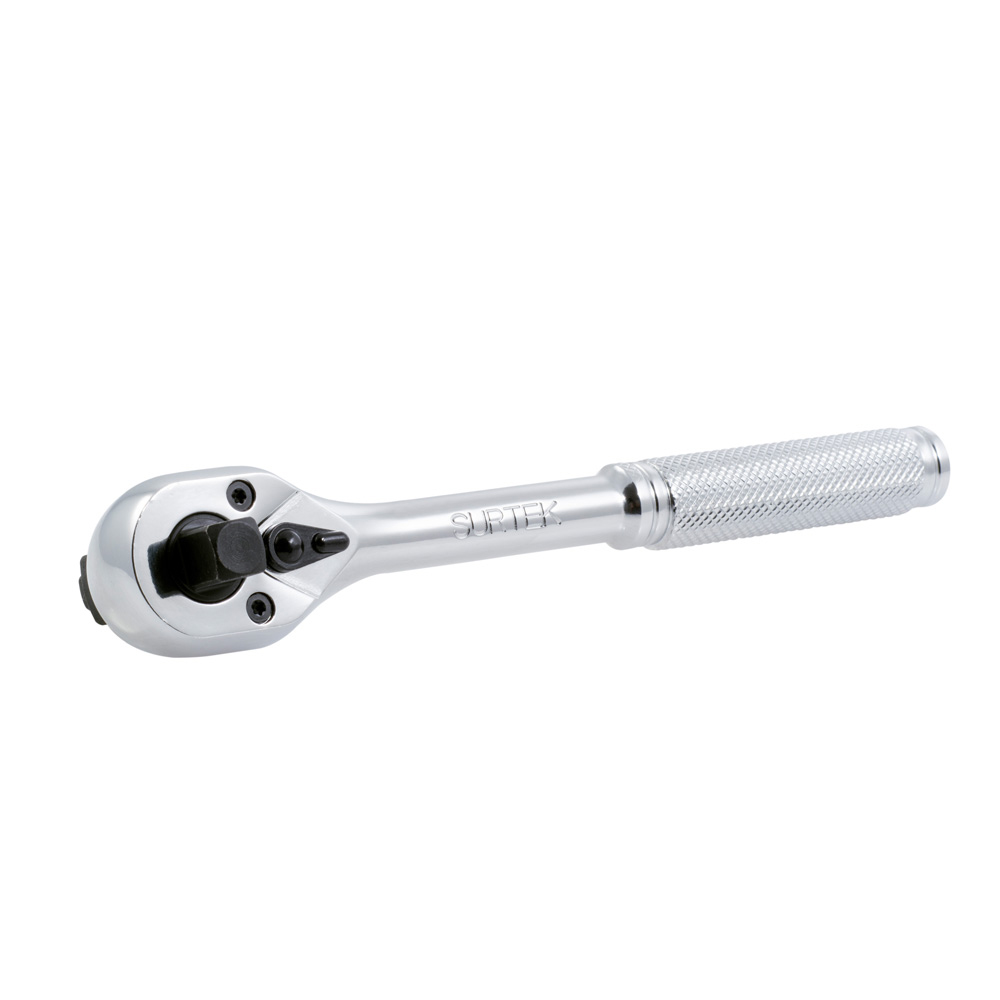 Matraca Doble Para Dados Cuadro De 3/8'' Y 1/2'', Cabeza Tipo Pera, Mango Moleteado Surtek