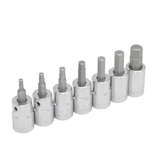 Foto 1 | Juego De Dados Punta Hexagonal Cuadro De 3/8'', 6 Puntas, En Pulgadas En Riel, 7 Piezas Urrea