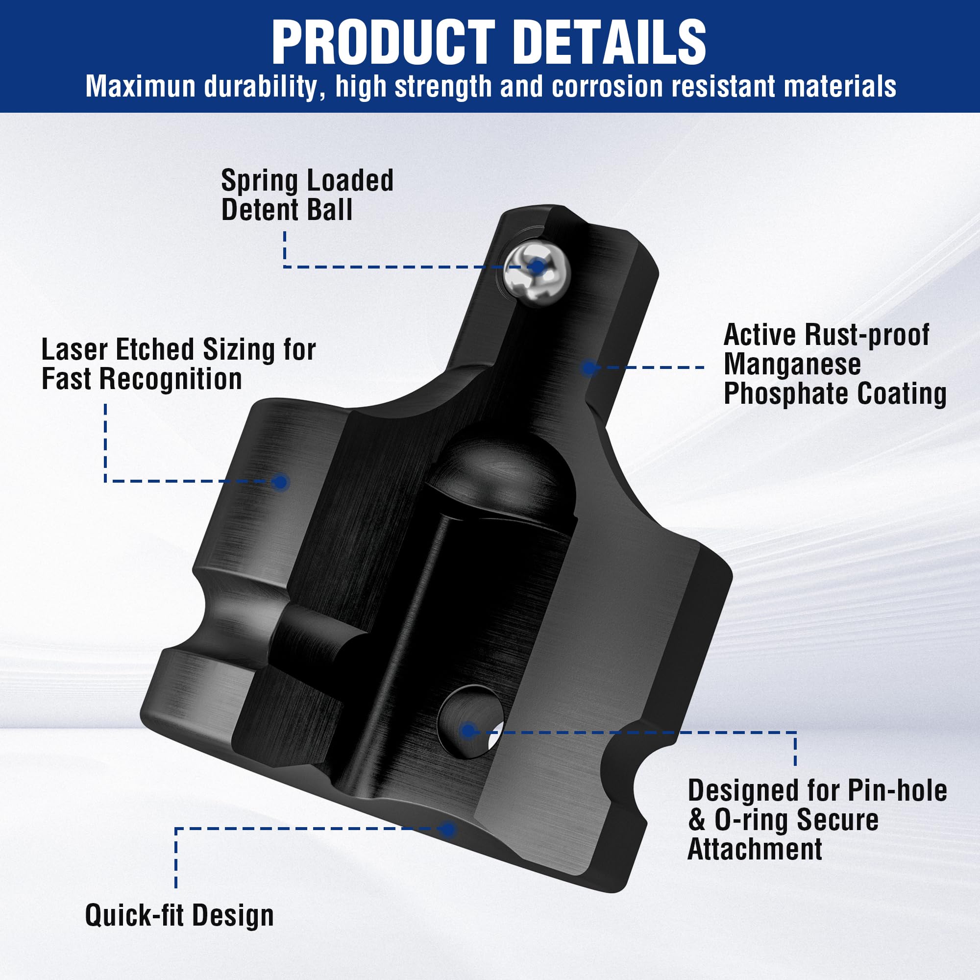 Foto 3 | Juego De Adaptadores Impact Socket Workpro De 3/4 F A 1/2 M Y De 1/2 F A 3/4 M - Venta Internacional.