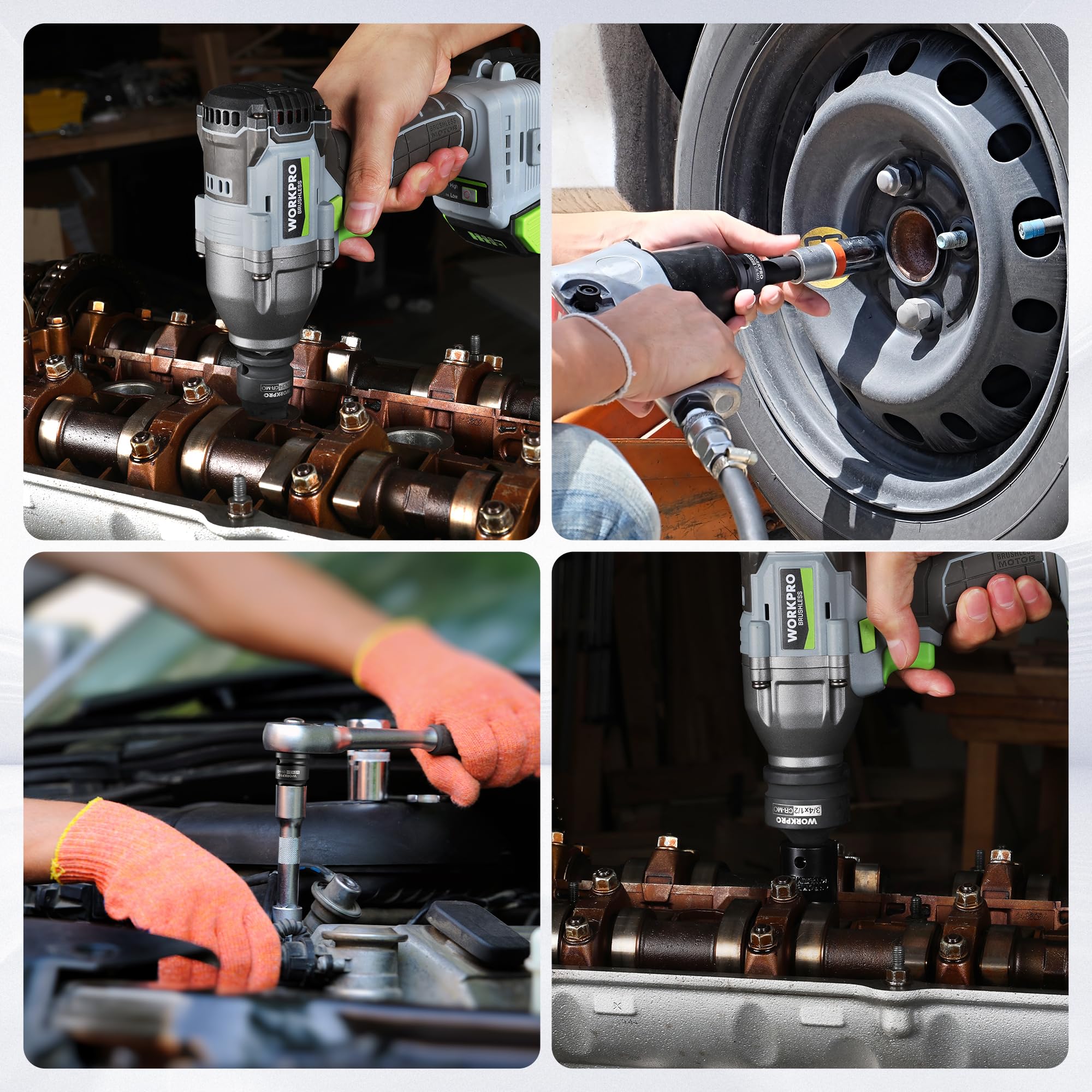 Foto 6 pulgar | Juego De Adaptadores Impact Socket Workpro De 3/4 F A 1/2 M Y De 1/2 F A 3/4 M - Venta Internacional.
