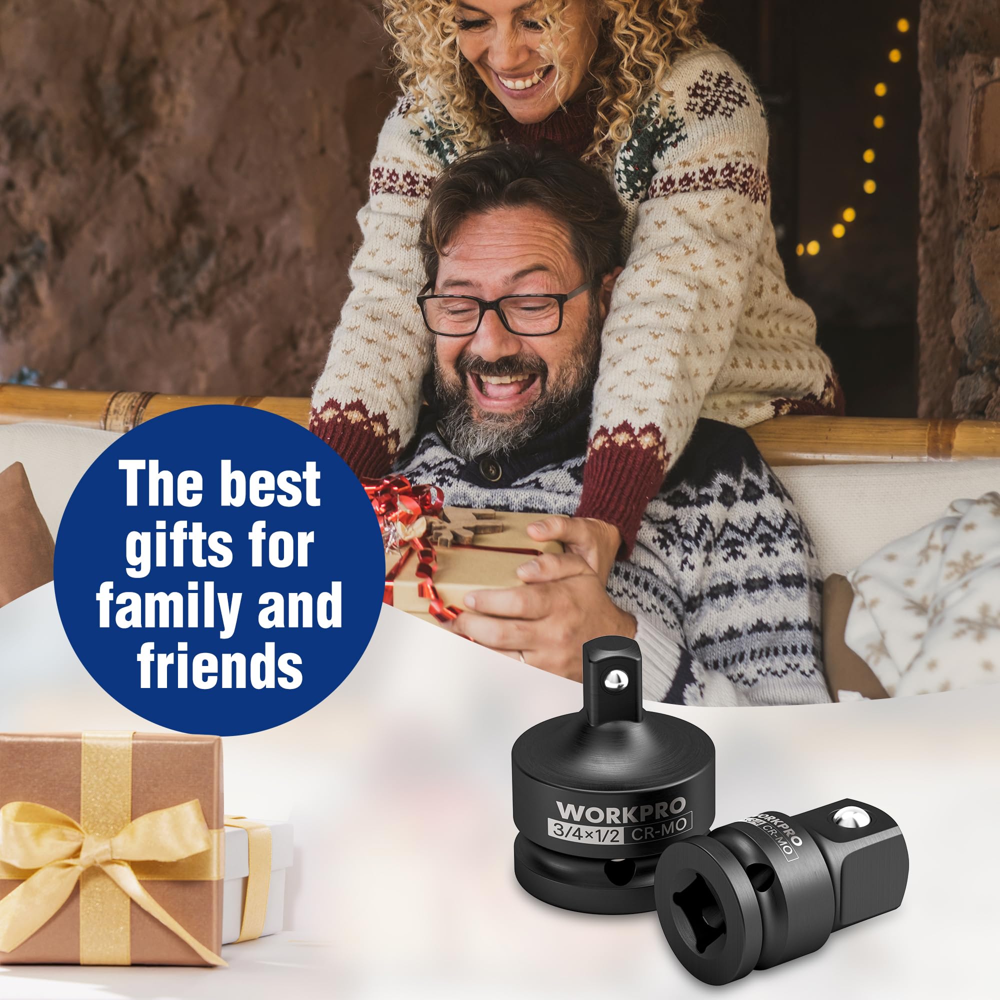 Foto 6 | Juego De Adaptadores Impact Socket Workpro De 3/4 F A 1/2 M Y De 1/2 F A 3/4 M - Venta Internacional.