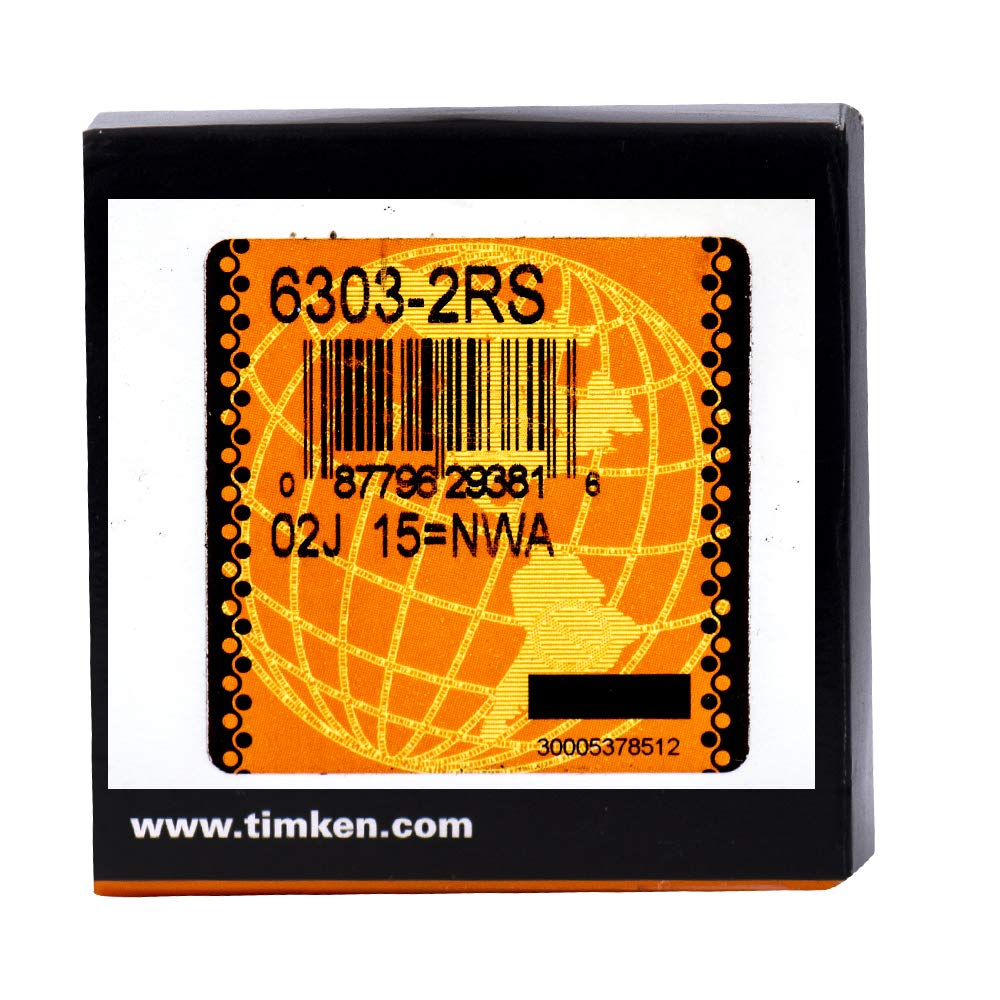 Foto 5 | Rodamientos Timken 6303-2rs, Doble Junta De Goma, 17 Mm X 47 Mm X 14 Mm - Venta Internacional.